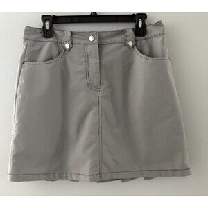 IBKUL Skirt Size 6 Black White Gingham Pleated Skort Golf Tennis Pickleball